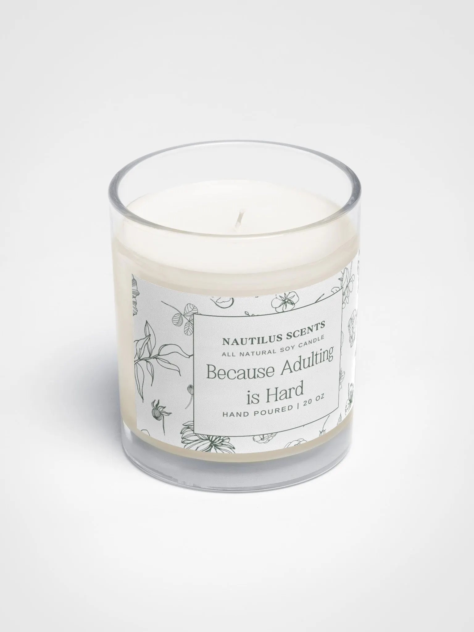 Adulting Is Hard All Natural Soy Candle product image (2)