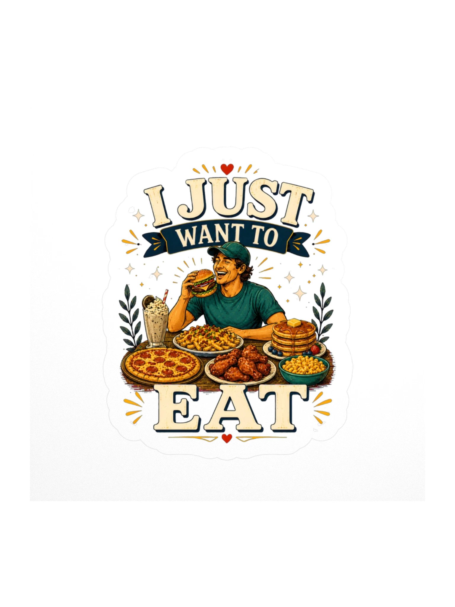 I Just Want To Eat Sticker product image (1)