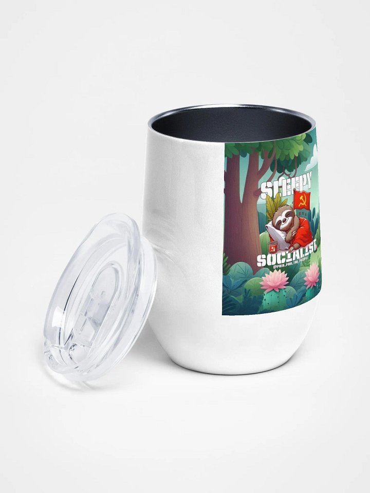 Sleepy Socialist Wine Tumbler product image (2)
