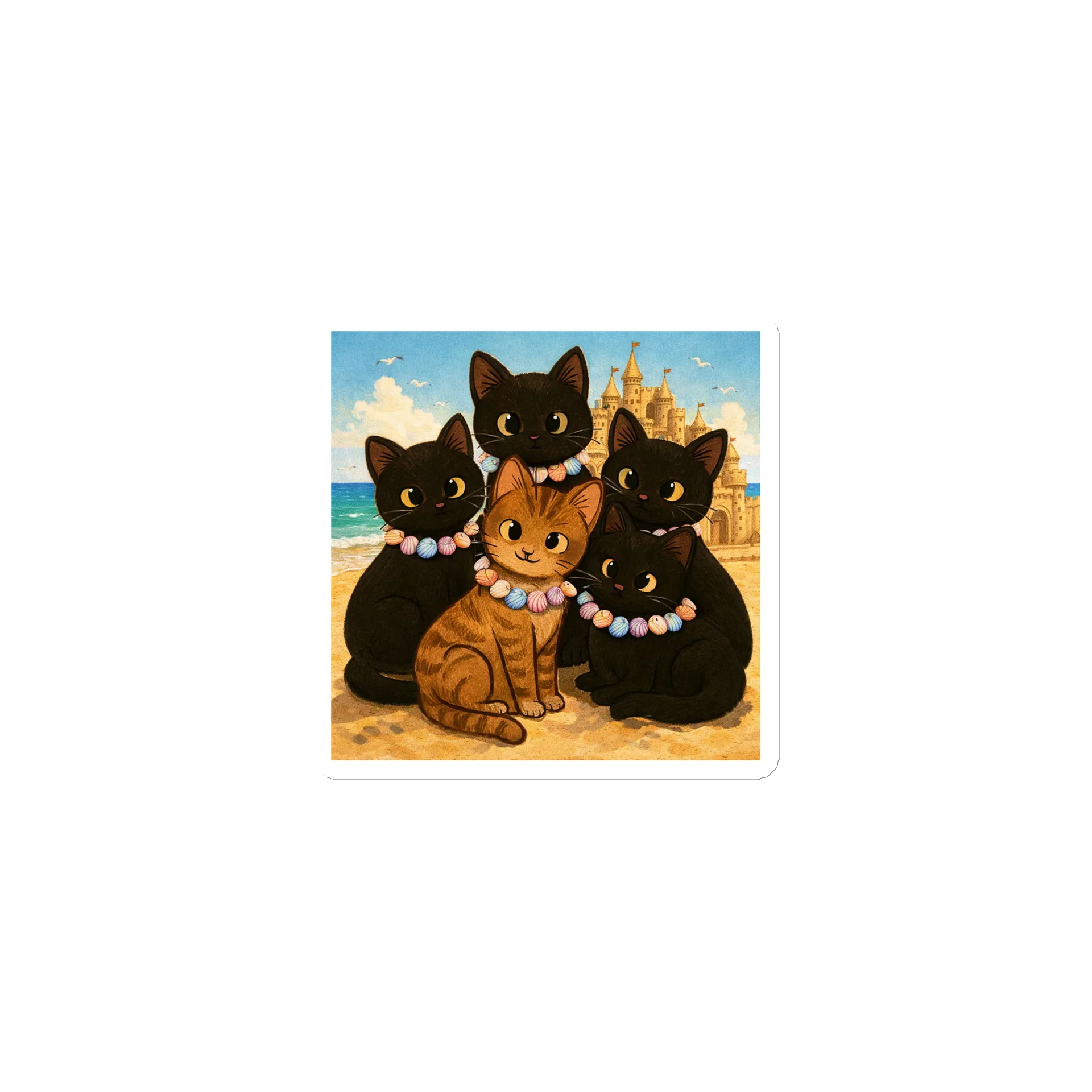 Cat brigade summer 2 magnet product image (1)