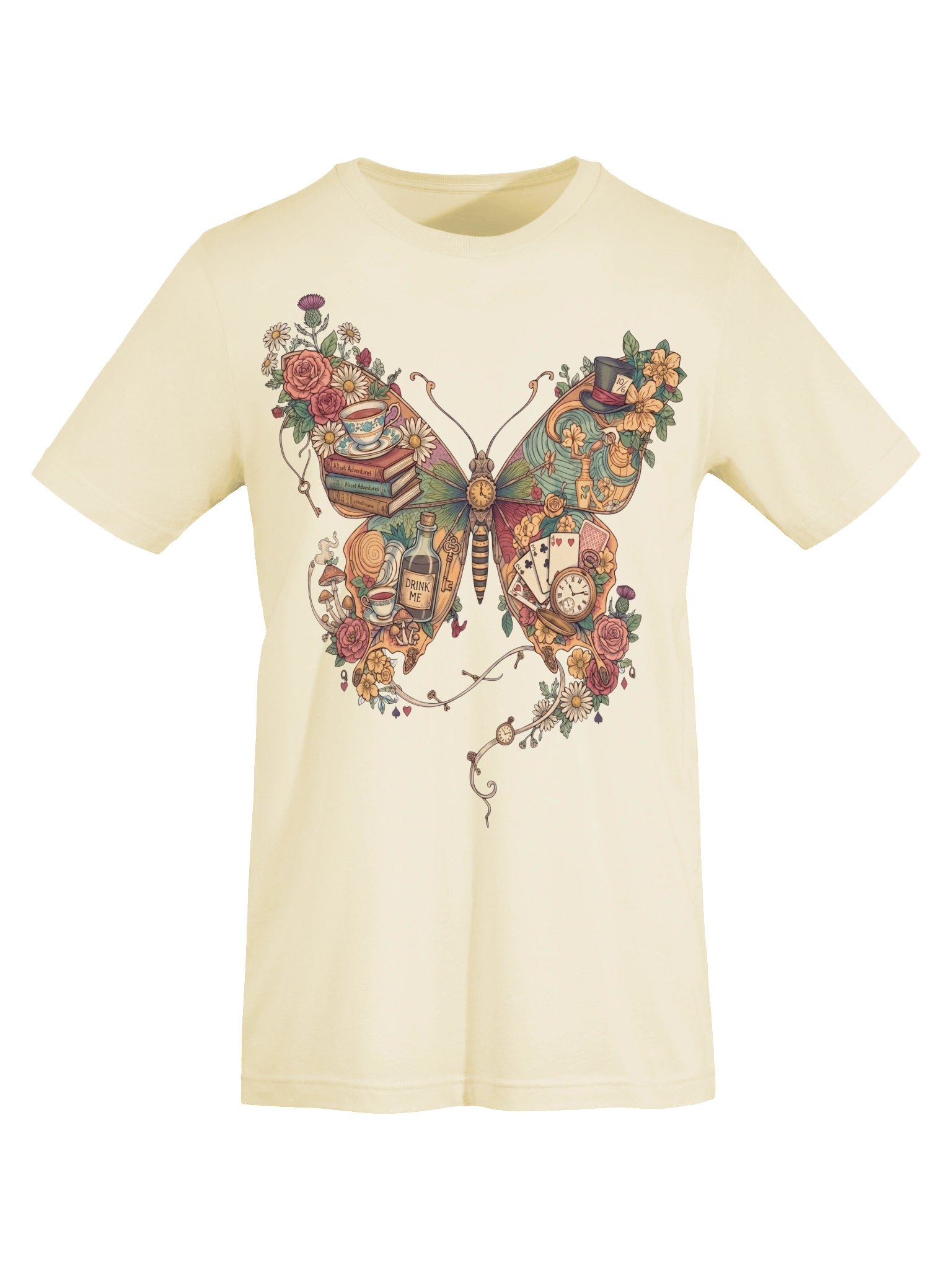 Alice in Wonderland Butterfly Shirt, Whimsical Literary Graphic Tee product image (111)
