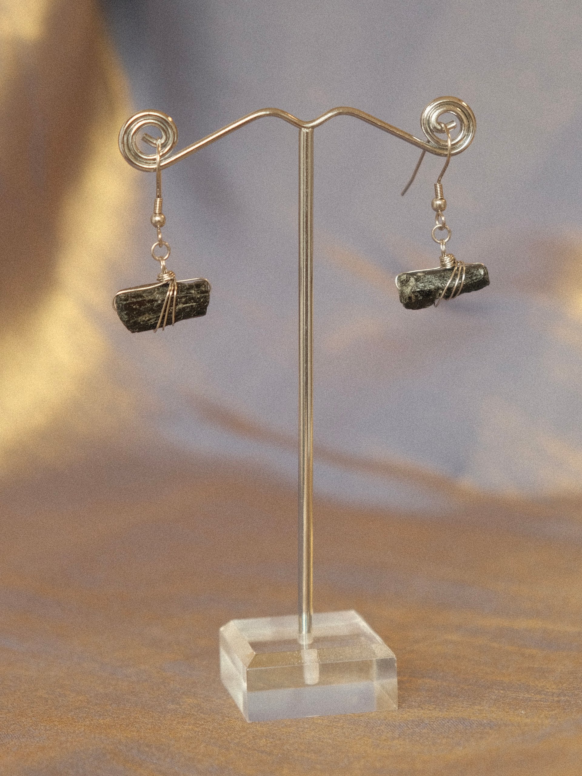 Tourmaline Wrapped Nugget Earrings product image (7)