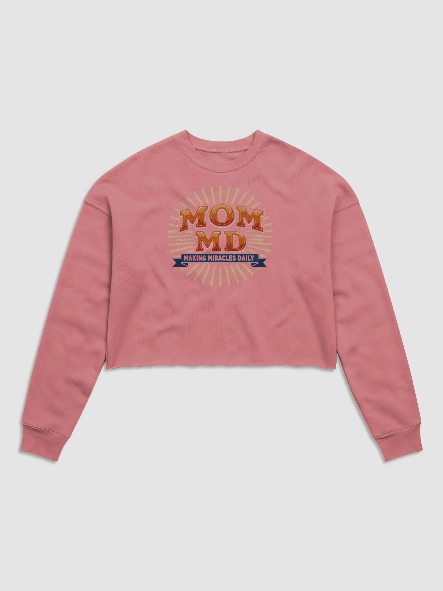 MOM MD Making Miracles Crop Sweatshirt product image (2)