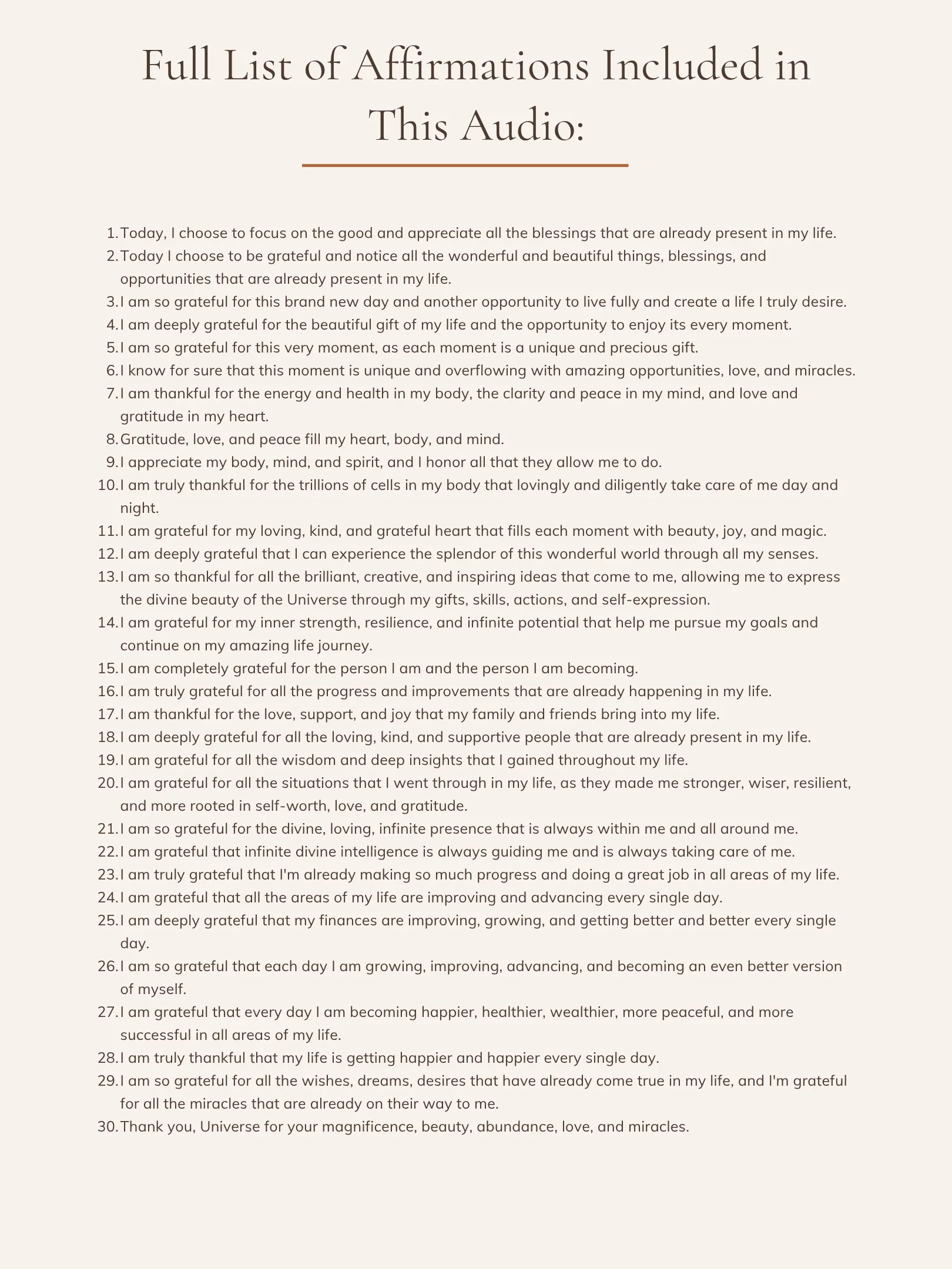 I Am Grateful Affirmations — Start Your Day with Gratitude | MP3 Download product image (2)