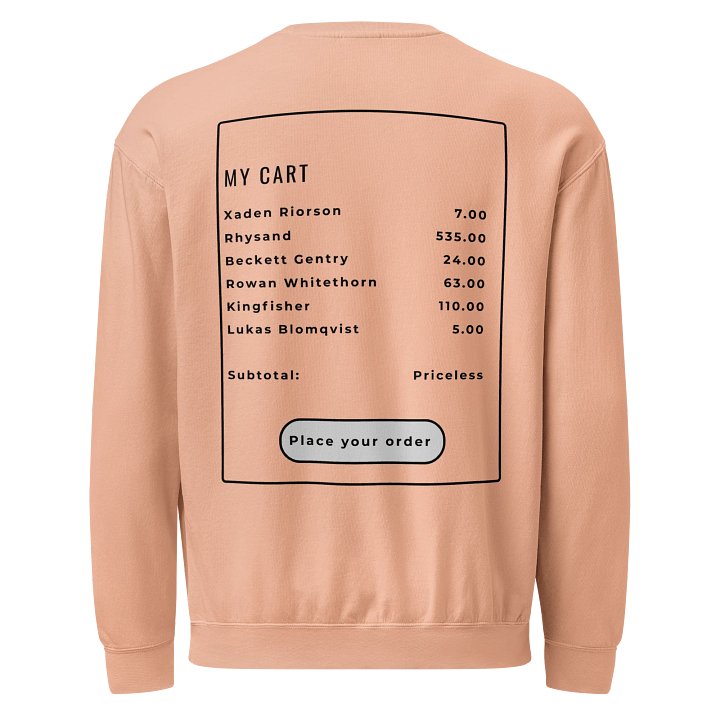 Book Boyfriend cart Comfort Colors fleece crewneck sweater product image (2)