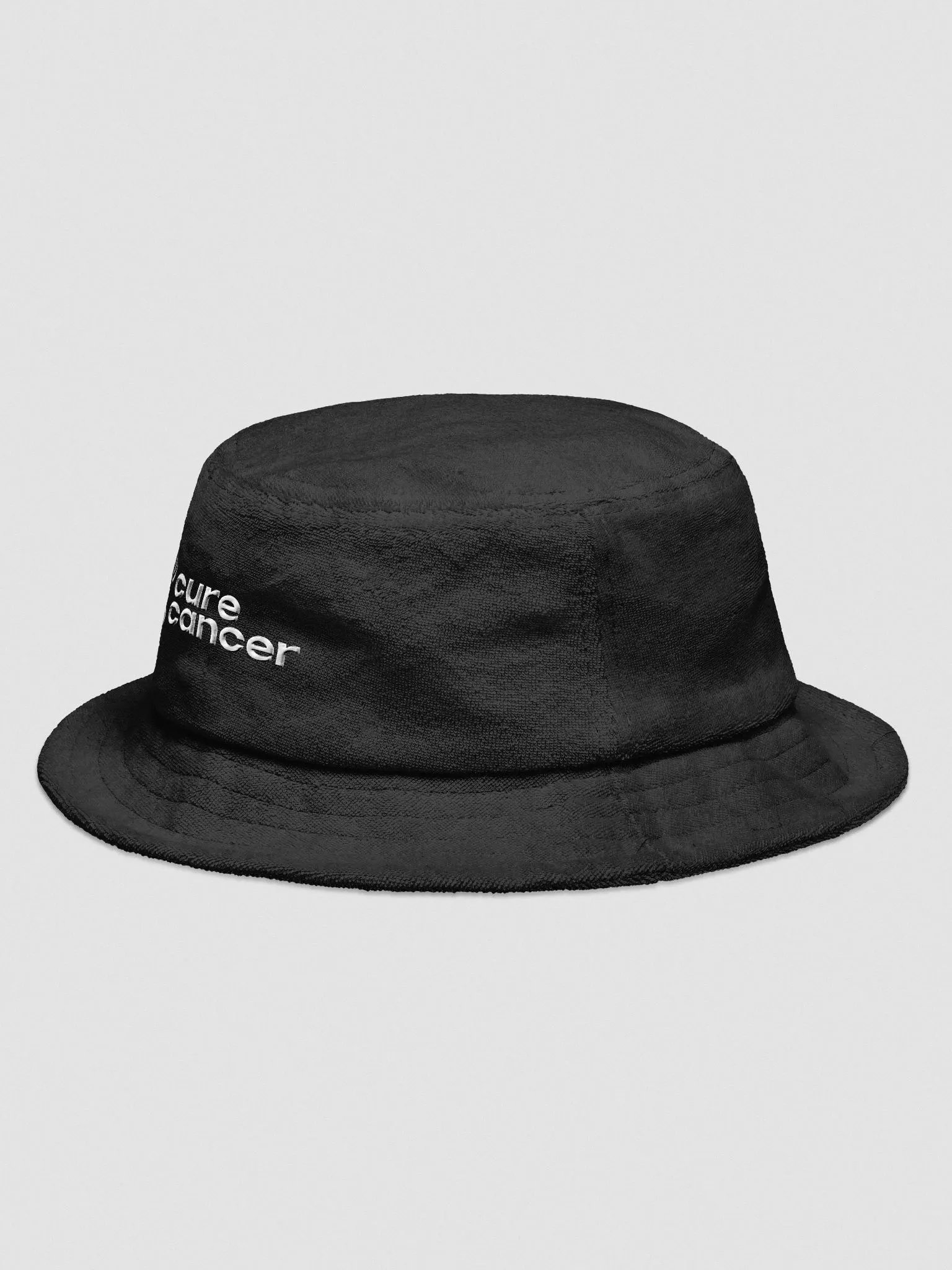 Cure Cancer | Terry Cloth Bucket Hat - Black product image (2)