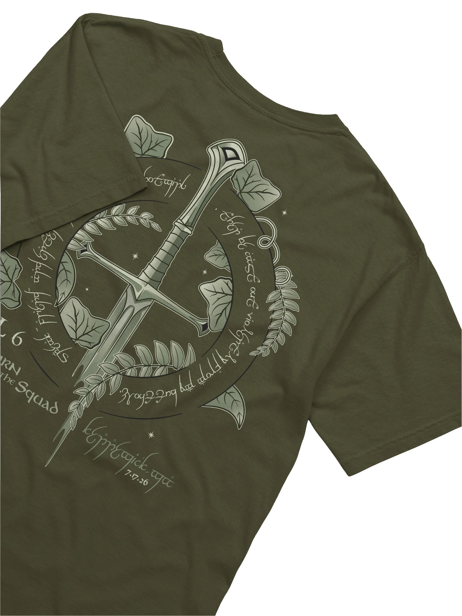 Squad of the Rings: SQPL 6 Tee Olive product image (6)