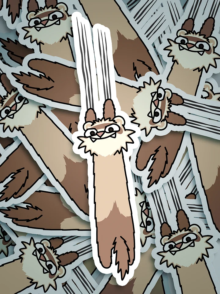 Ferret Scratch | Long Car/Laptop Stiker product image (1)