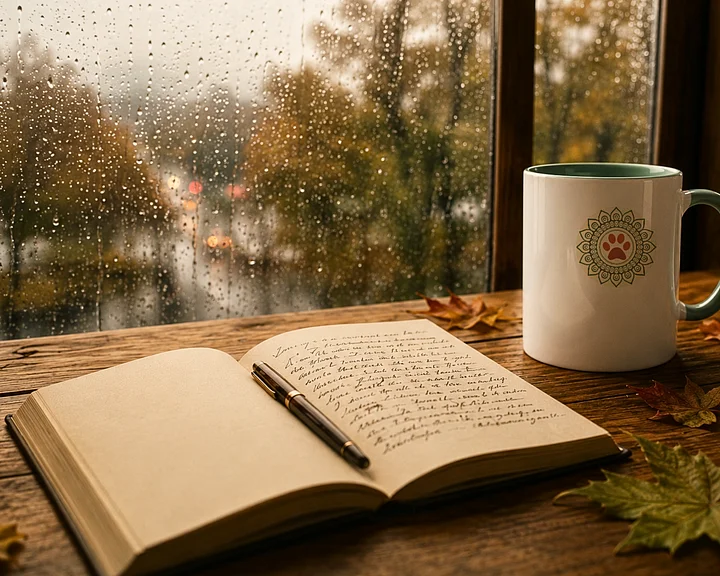 Paws & Reflect Mandala Paw Print Ceramic Meditation Mug - Fall Edition product image (2)