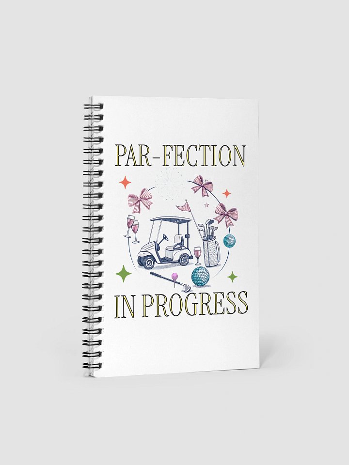Par-Fection In Progress Golfing Cart Glamour Spiral Notebook product image (2)