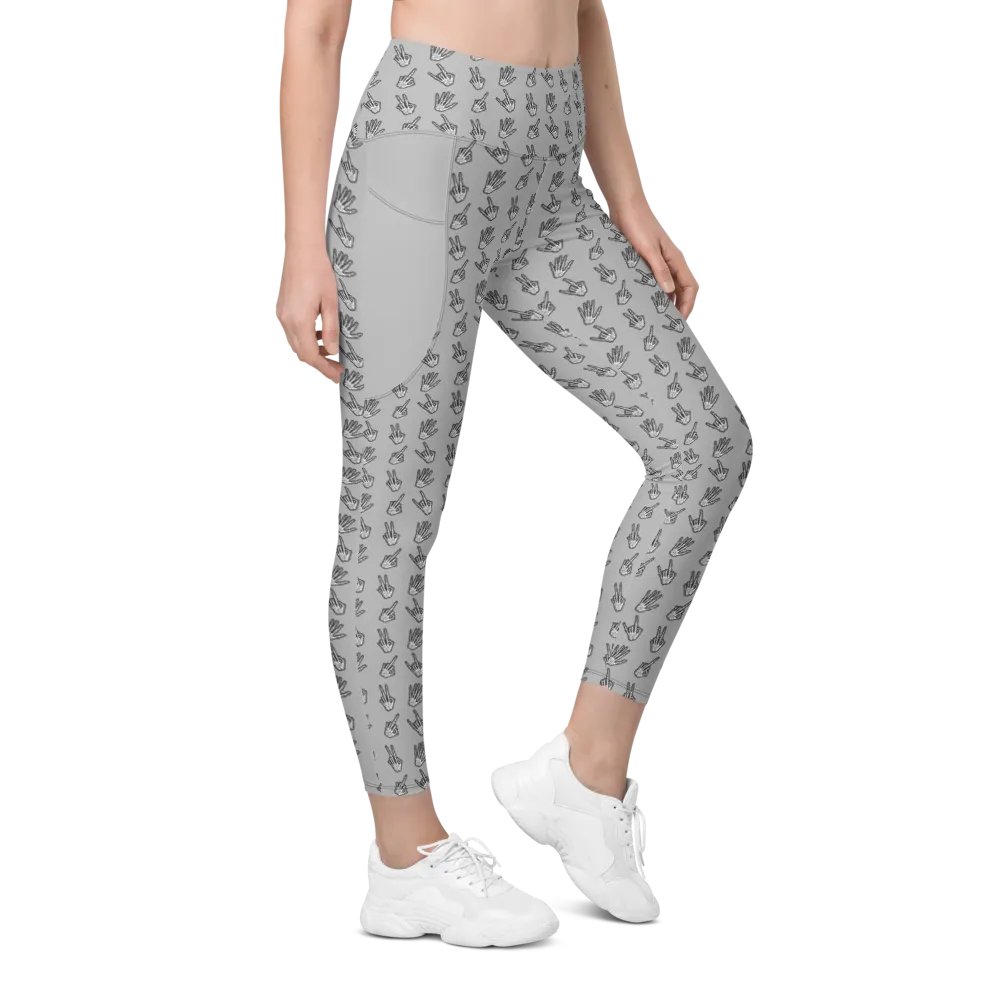 Bone Zone grey pattern pocket leggings product image (7)