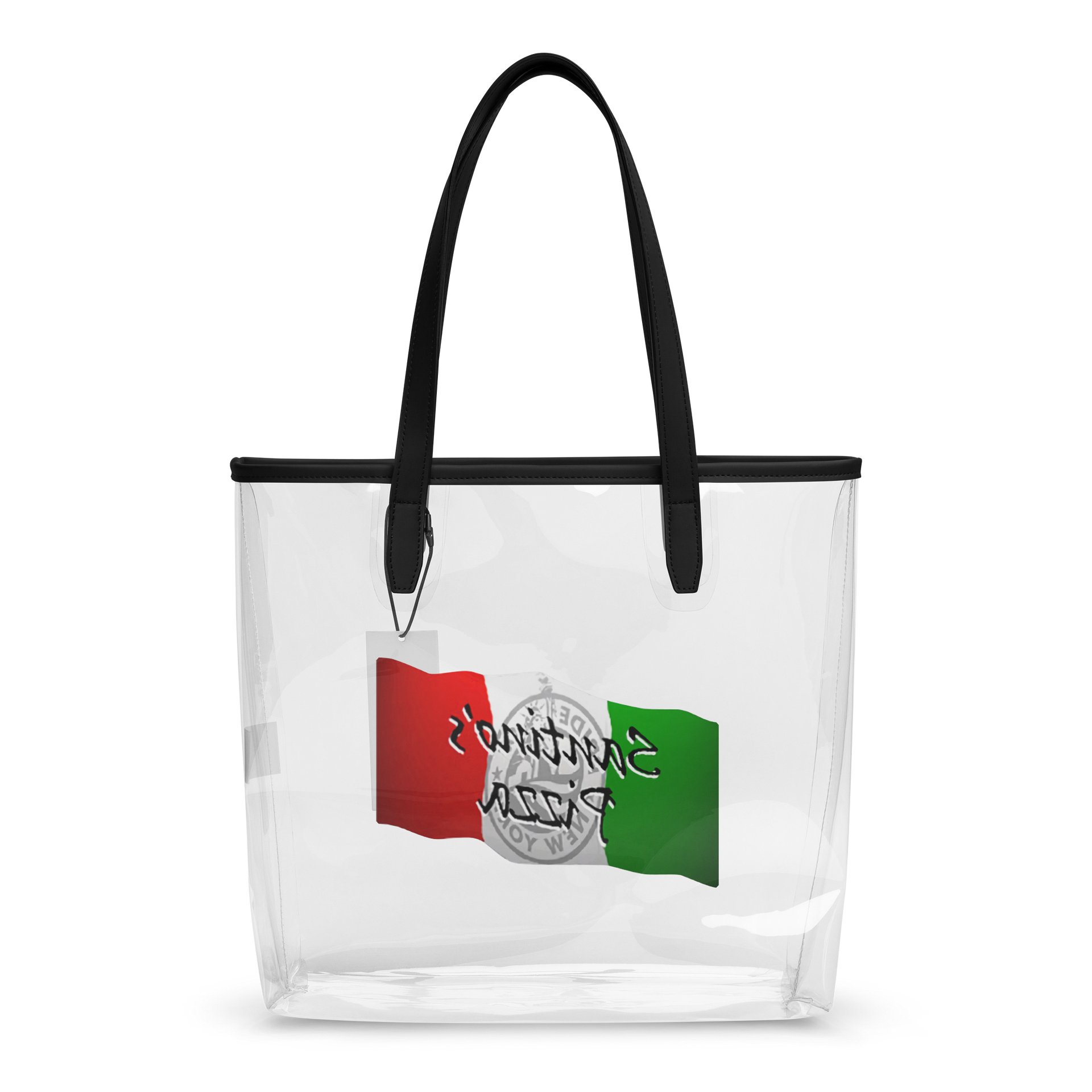 Santino's Ny Pizza: Italian Flag Clear Tote Bag product image (6)
