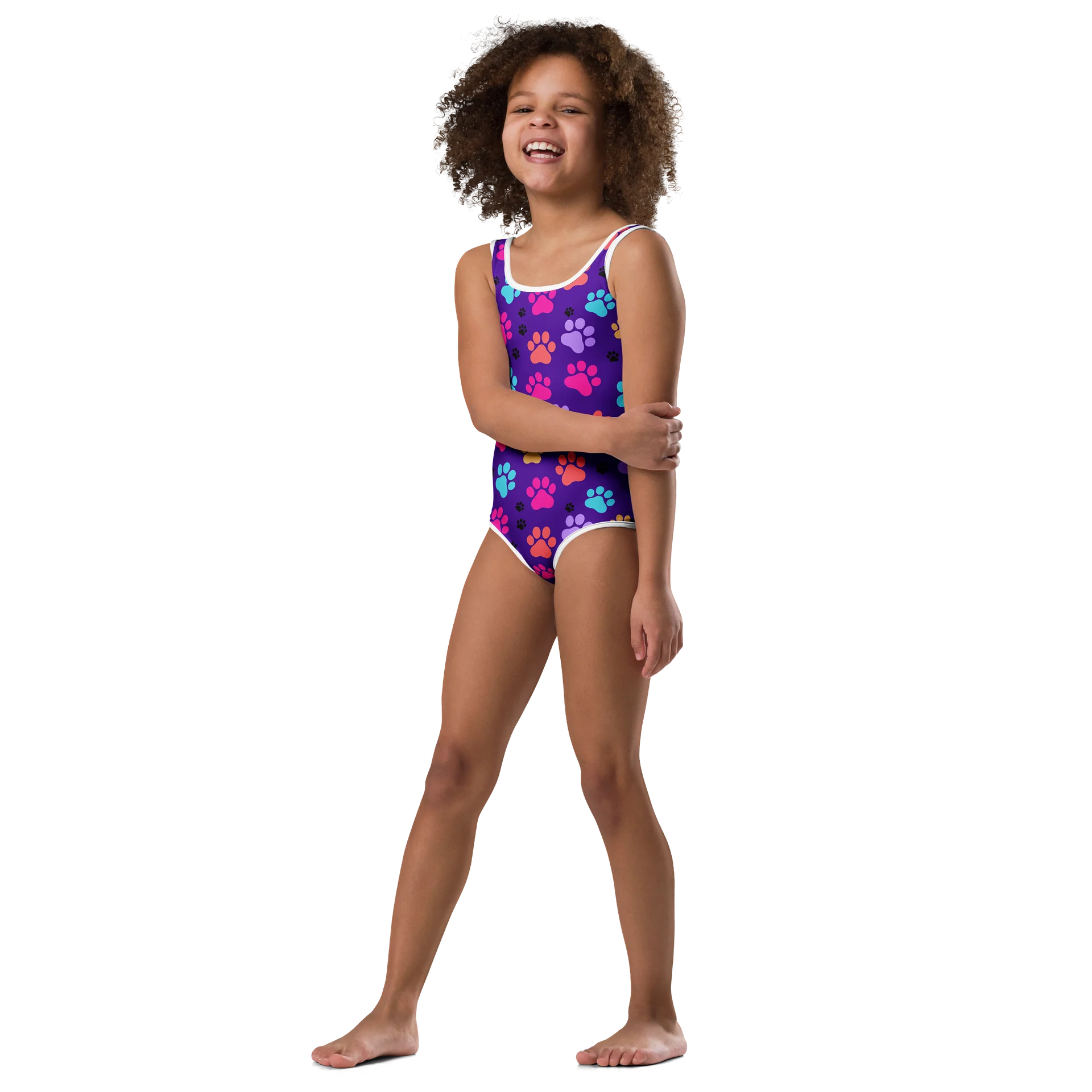 Pawprint Splash Kids One-Piece Swimsuit product image (4)