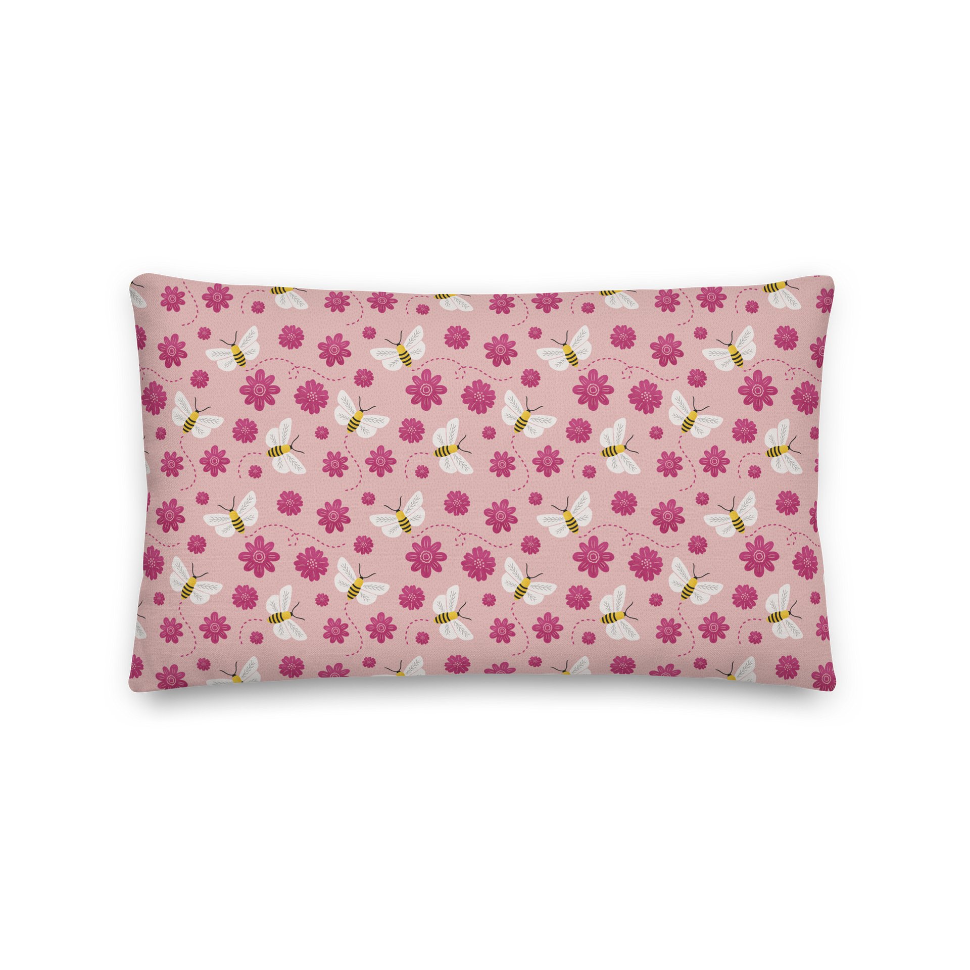 Little Pink Bees Pillow product image (2)