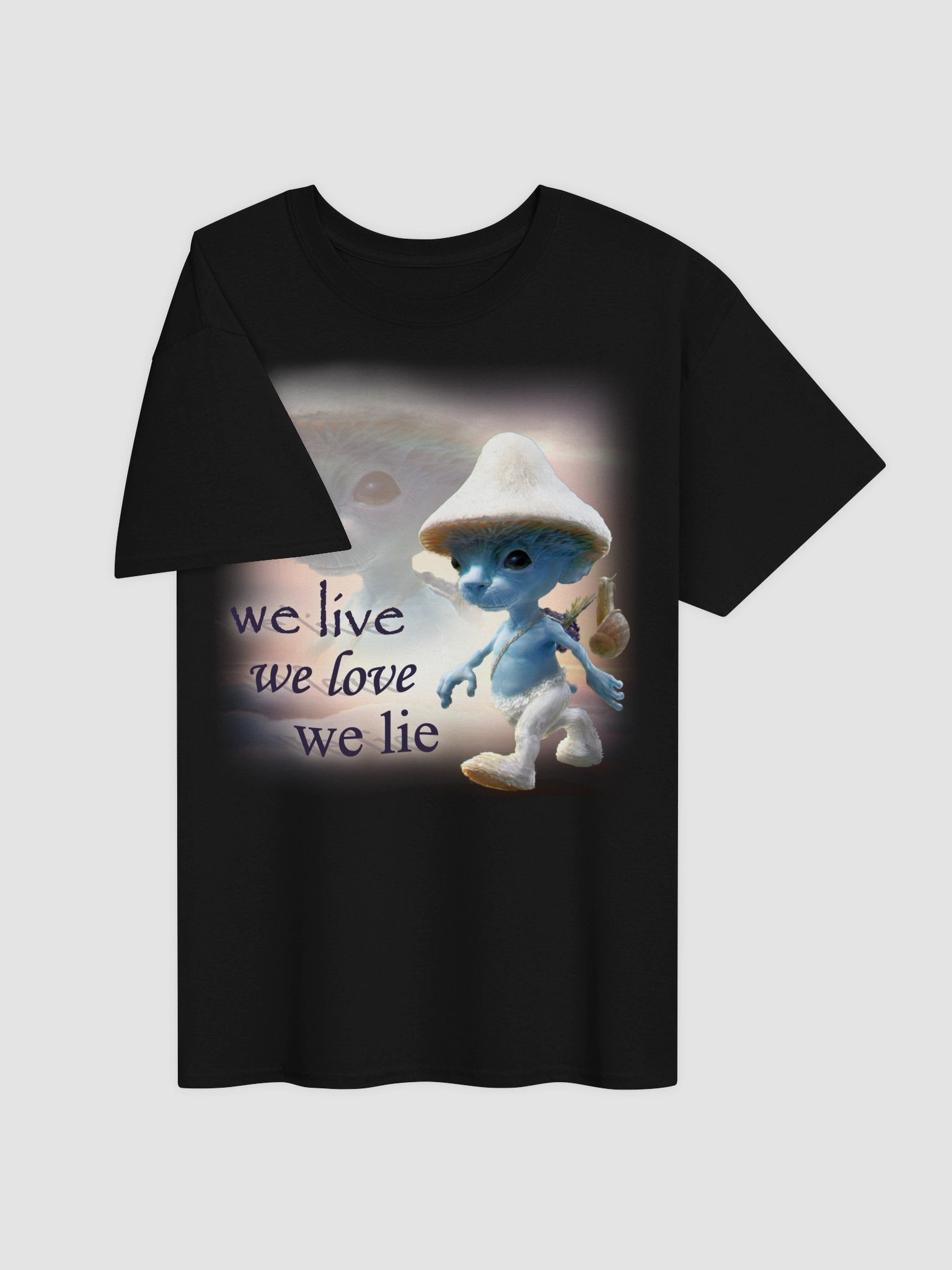 we live we love we lie smurf T-shirt product image (15)
