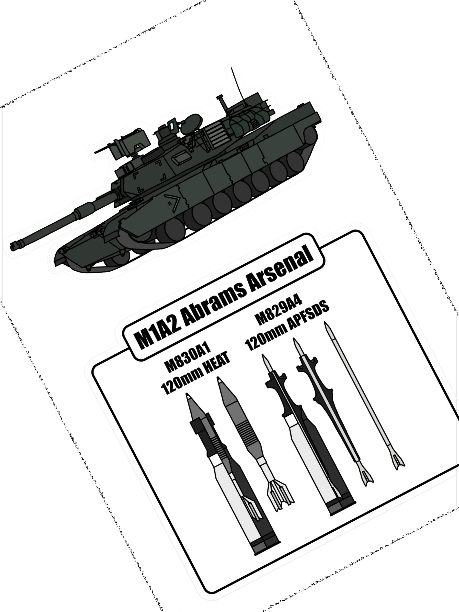M1A2 Abrams + Arsenal Sticker Sheet product image (1)