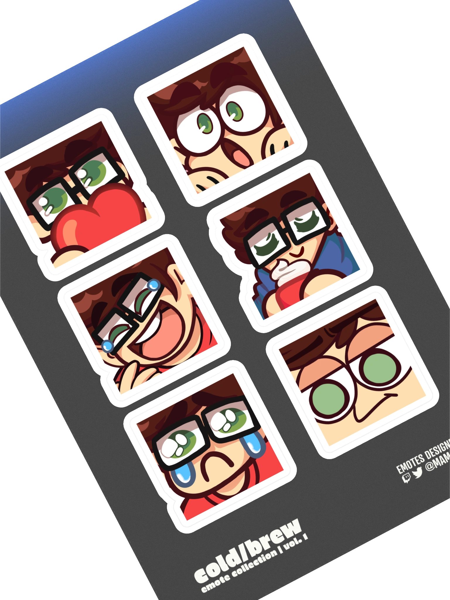 "Cold/Brew Emote Collection | Vol. 1" Sticker Sheet product image (1)