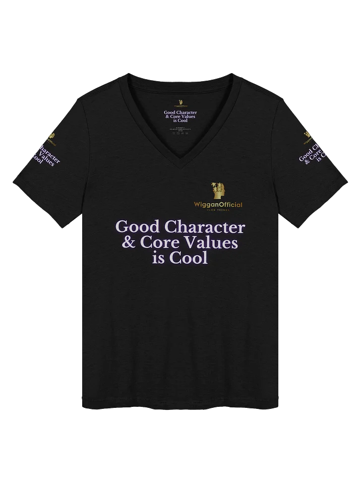 WigganOfficial “Good Character & Core Values is Cool” Women's Relaxed V-Neck T-Shirt product image (1)