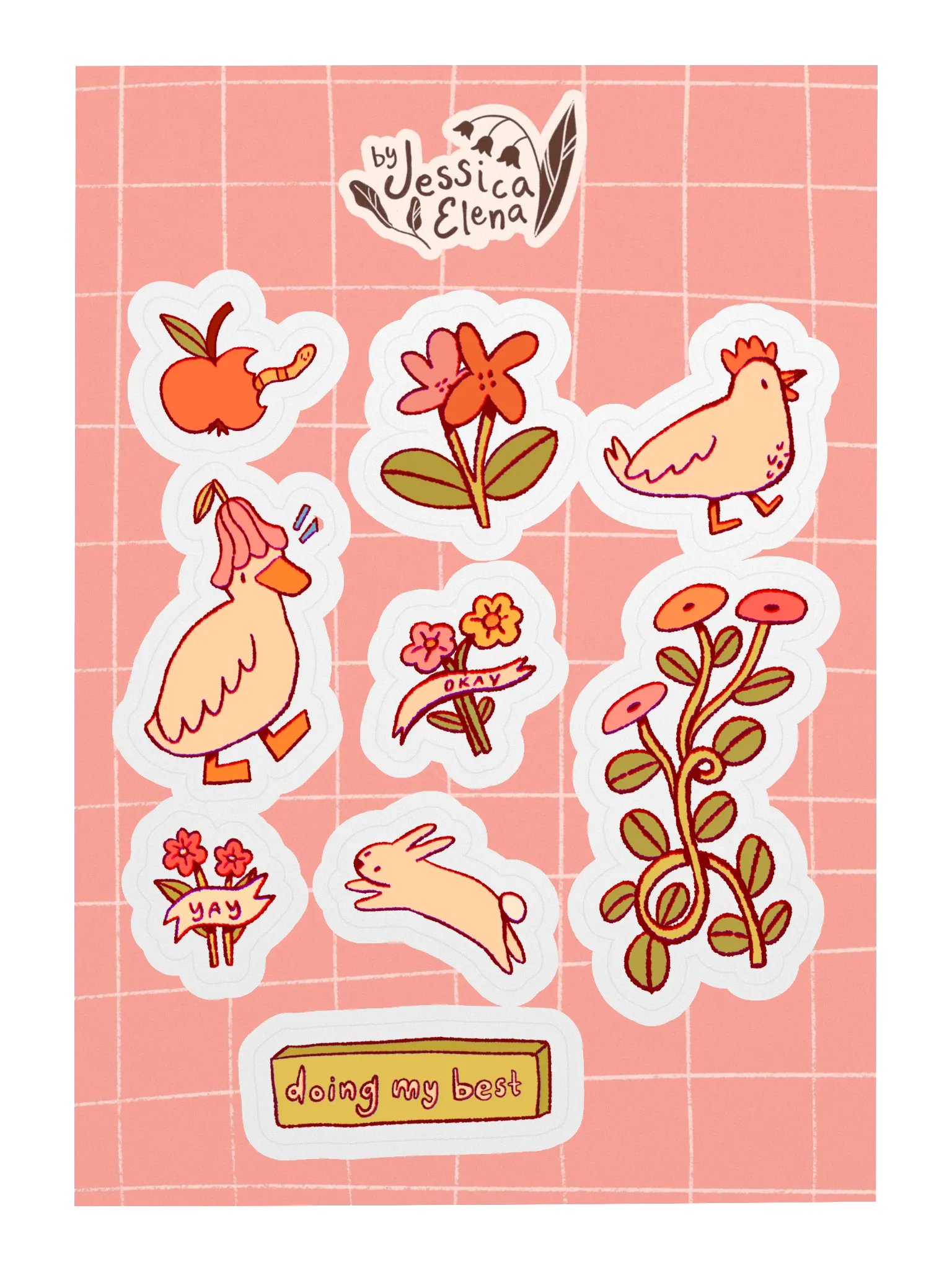 Doing My Best Sticker Sheet product image (1)
