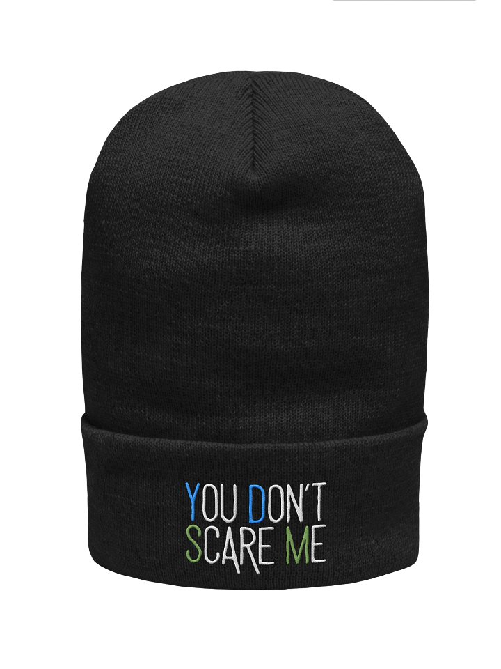 "YOU DON'T SCARE ME" Split-Color Signature Beanie product image (5)