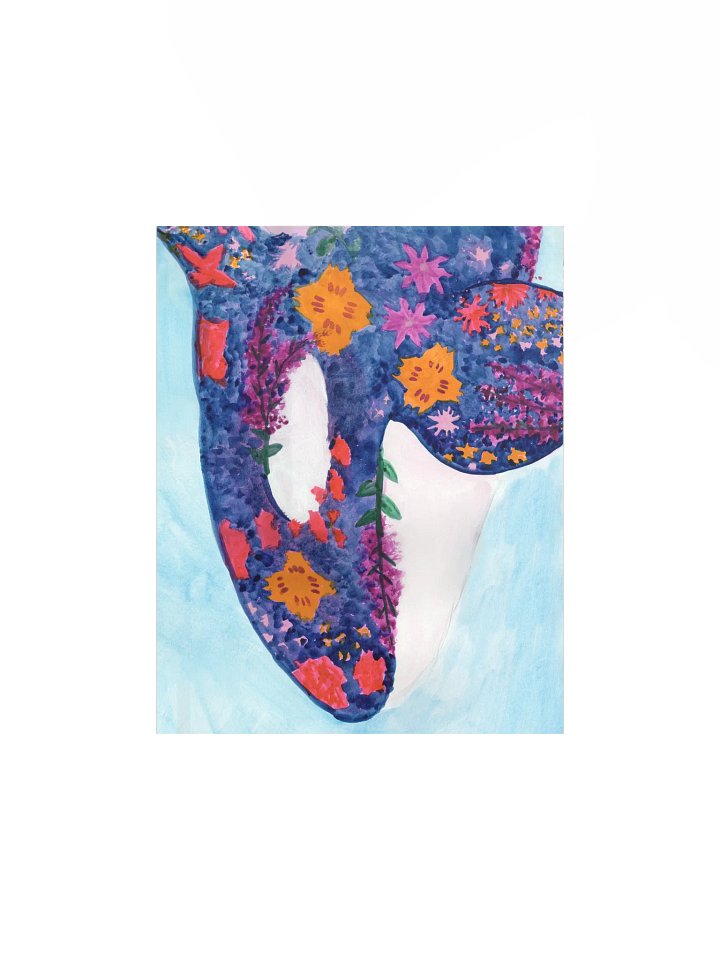 floral orca 05 - watercolour on paper - print product image (2)