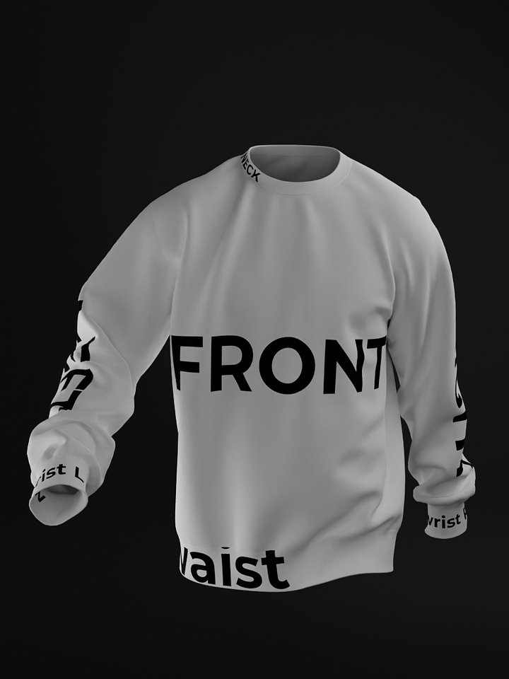 sweatshirt with waist rib Mockup Walking and 360 Animation product image (1)