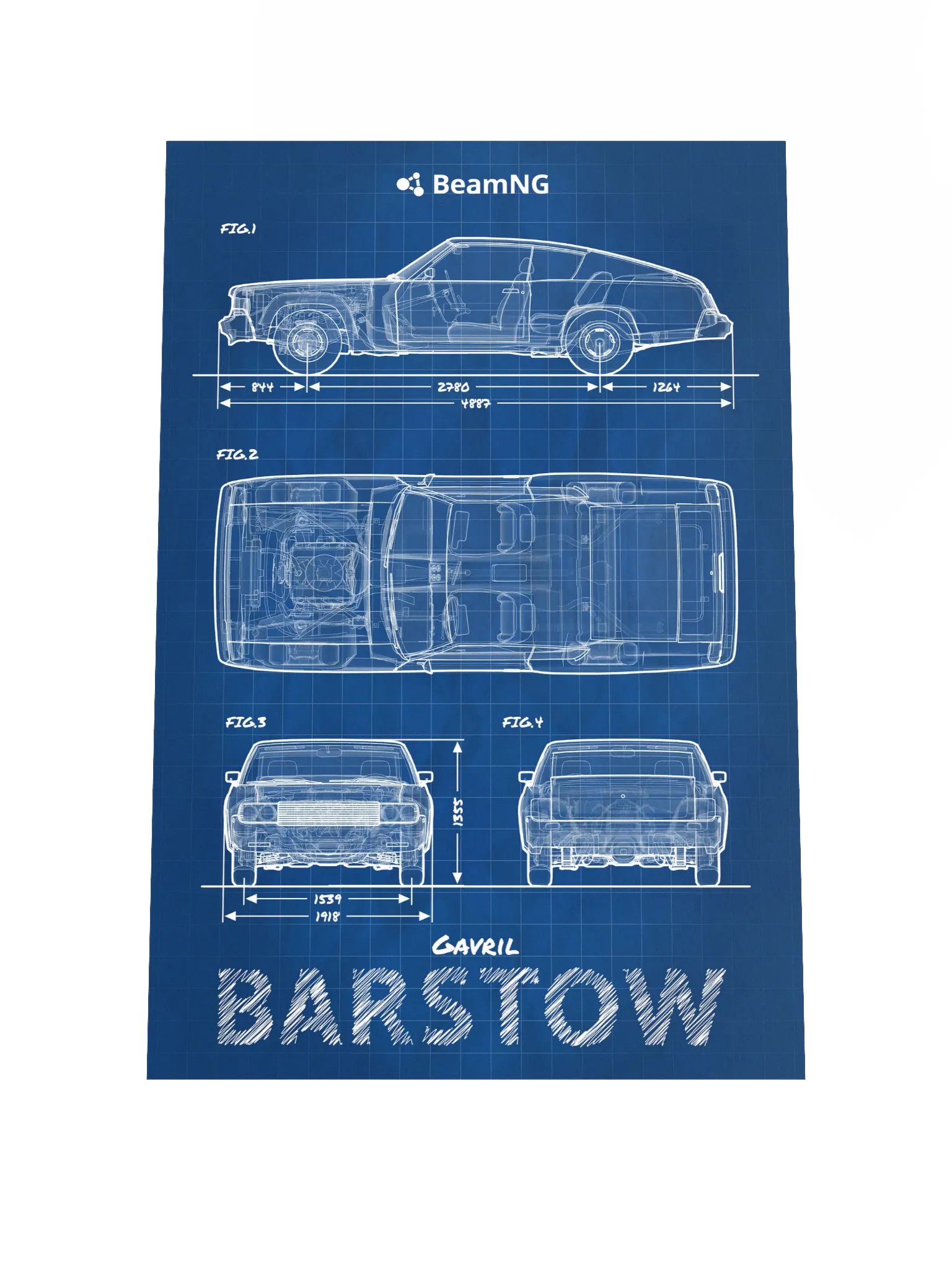 Gavril Barstow Blueprint Poster product image (1)