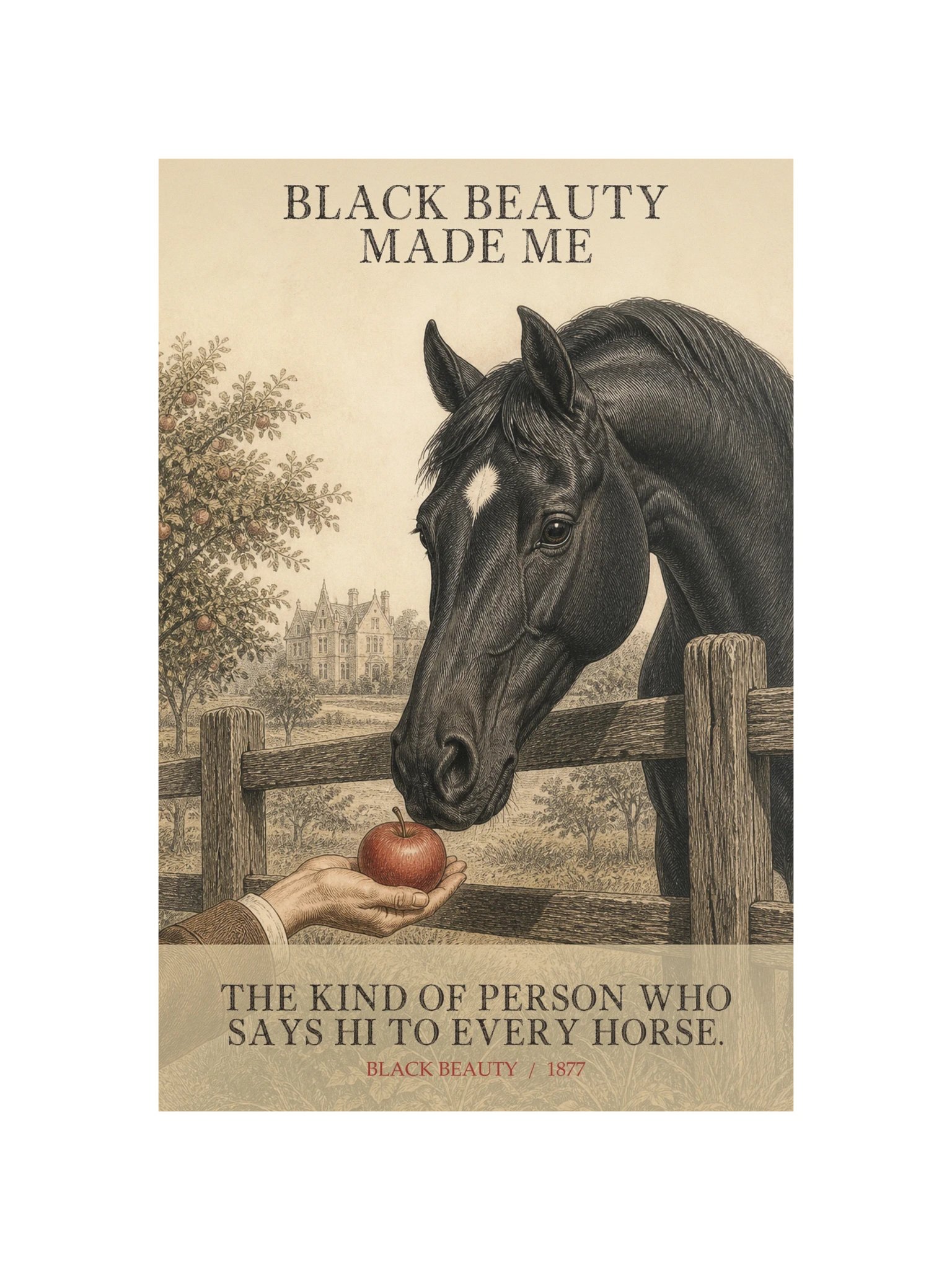 Black Beauty Made Me Kind Person Who -- Black Beauty Art Print product image (12)