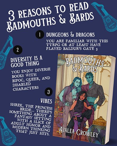 3 reasons why you should read Badmouths & Bards!

1.) DUNGEONS & DRAGONS: you are familiar with this TTRPG or at least have p...