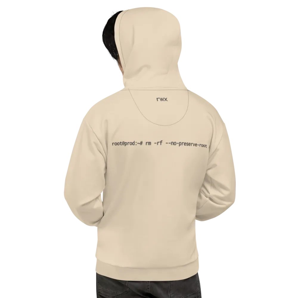 goodbye cruel world, rm -rf / hoodie (champagne mode) product image (7)