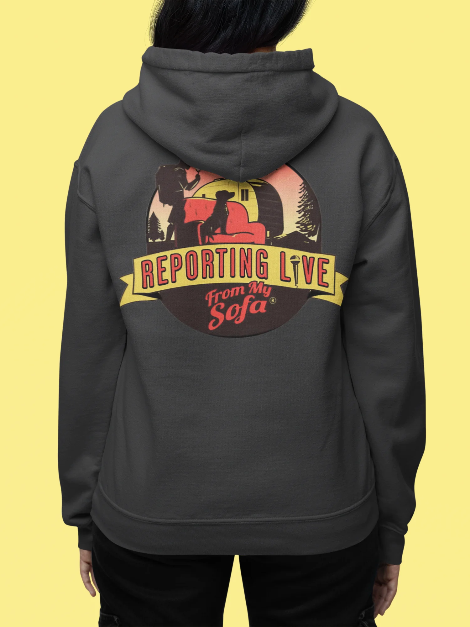 Reporting Live From My Sofa Signature Premium Unisex Hoodie product image (6)