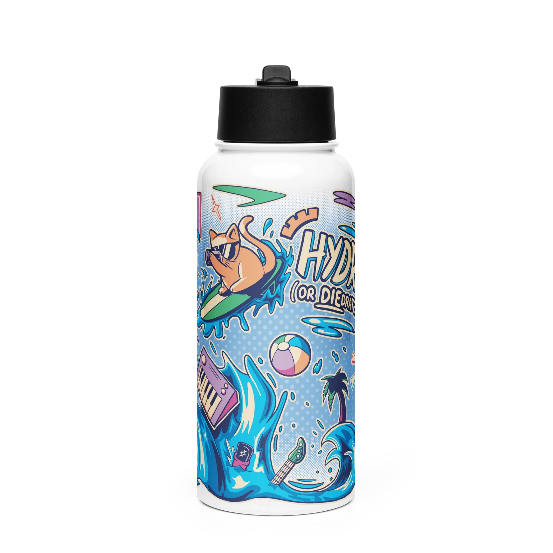 Hydrate (or DIEdrate) | Flip Straw Water Bottle product image (1)