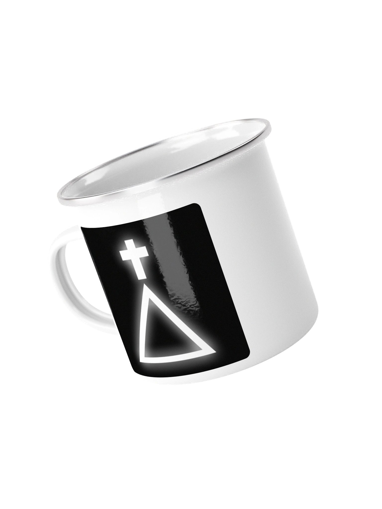 Golden Dawn Cross and Triangle White Enamel Mug product image (2)