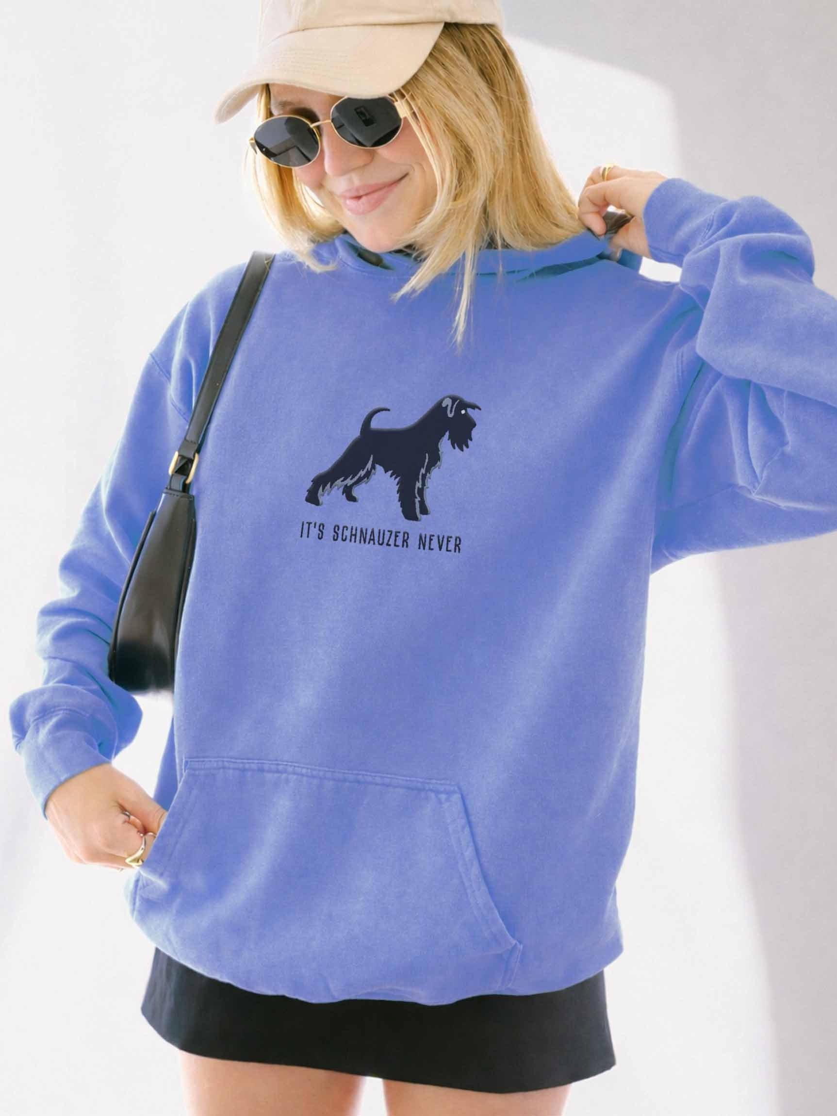It's Schnauzer Never Premium Hoodie (Embroidered) of a Miniature Schnauzer(Black) product image (2)