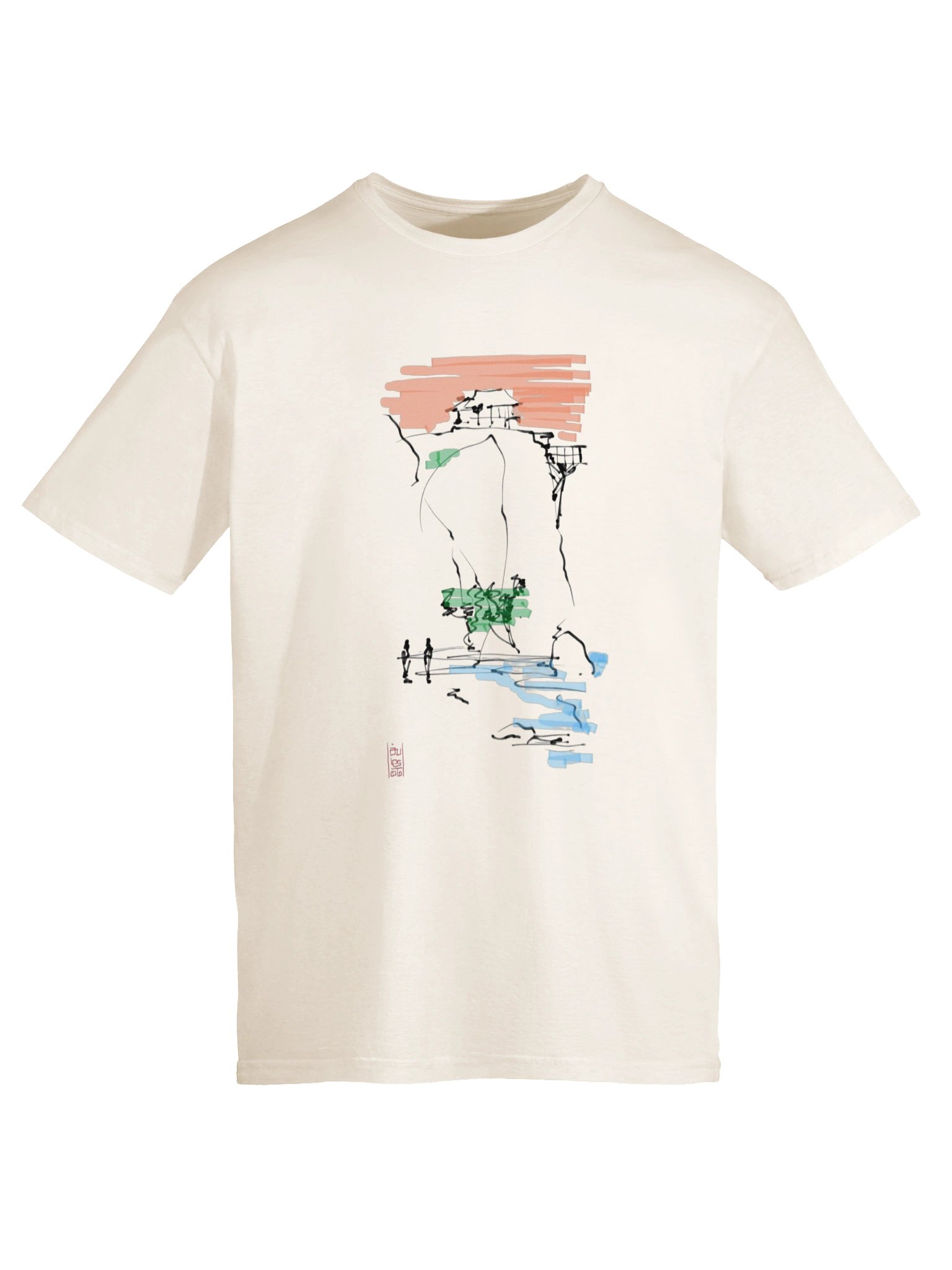Bali in Lines | Abstract Travel Sketch Tee product image (6)