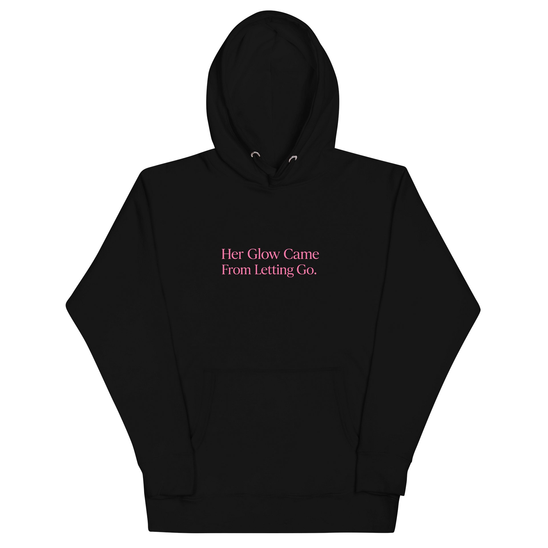 Her Glow Came From Letting Go – Signature Hoodie (White/Pink) product image (4)
