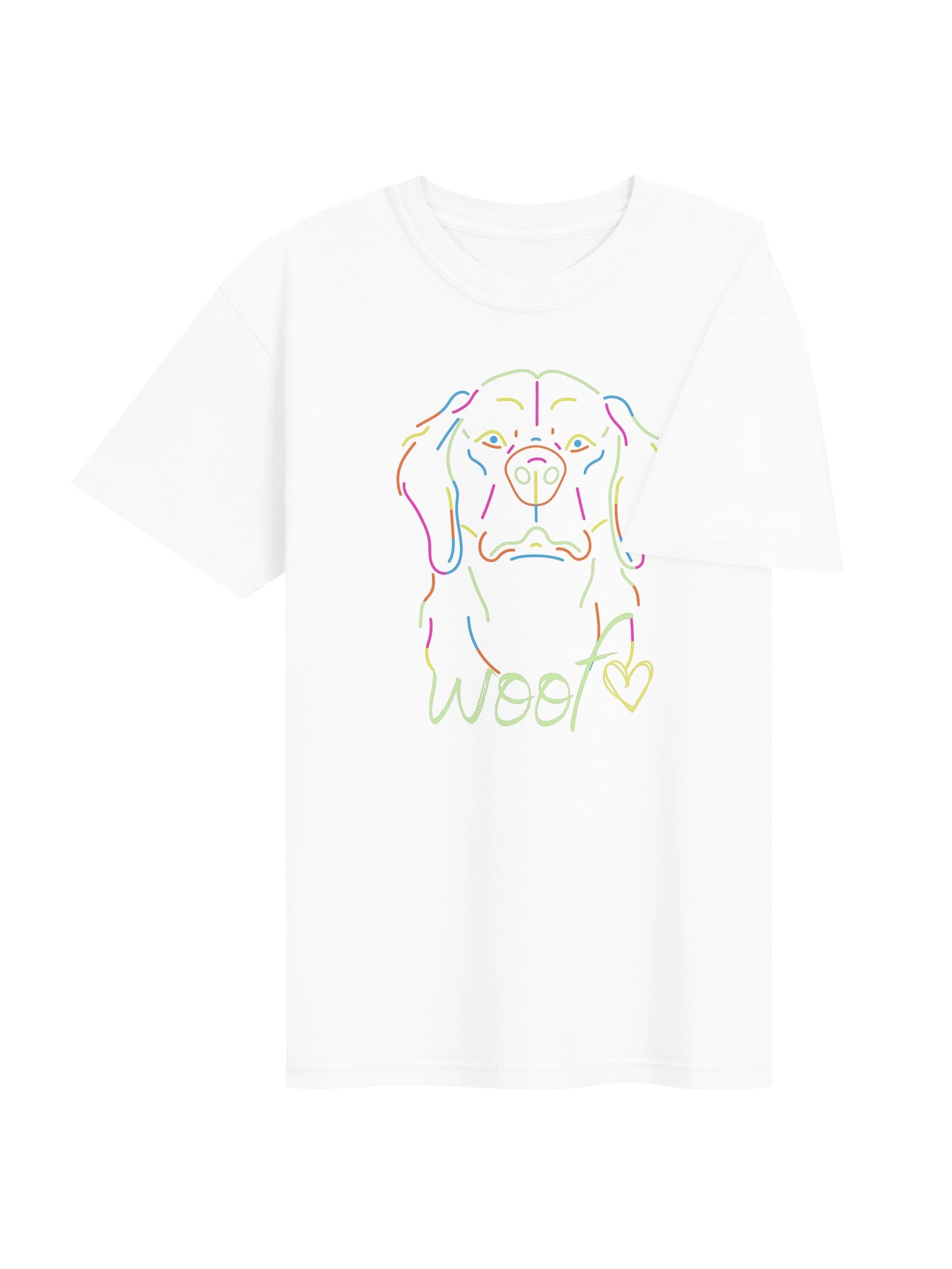 Neon Woof Dog - Line Art Tee product image (4)