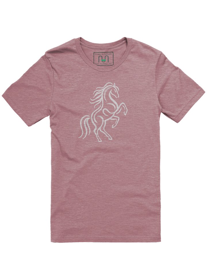 Hard Hooved Stallion T-Shirt – Minimalist Horse Line Art Dynamic Equestrian Design - by M-Art and Design product image (1)