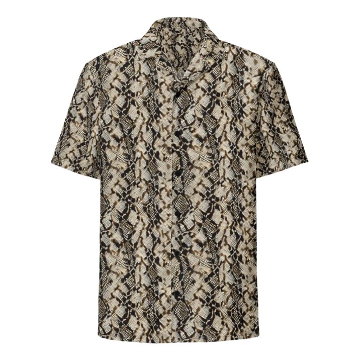 Beige Snake Pattern Hawaiian Shirt product image (1)