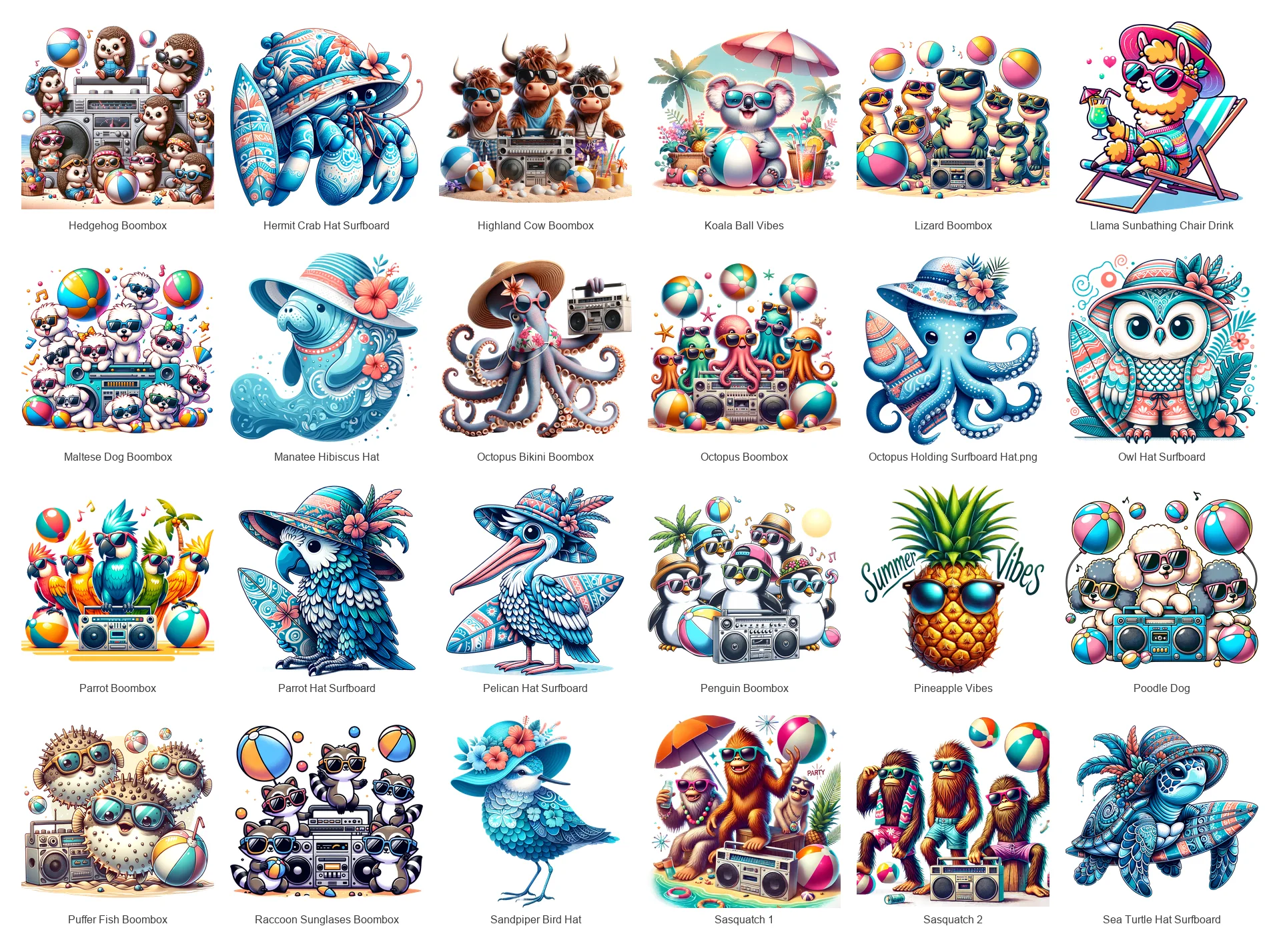 Beach & Summer PNG Bundle Vol 2 | 67 Designs | Commercial Use | Sublimation Clipart product image (3)