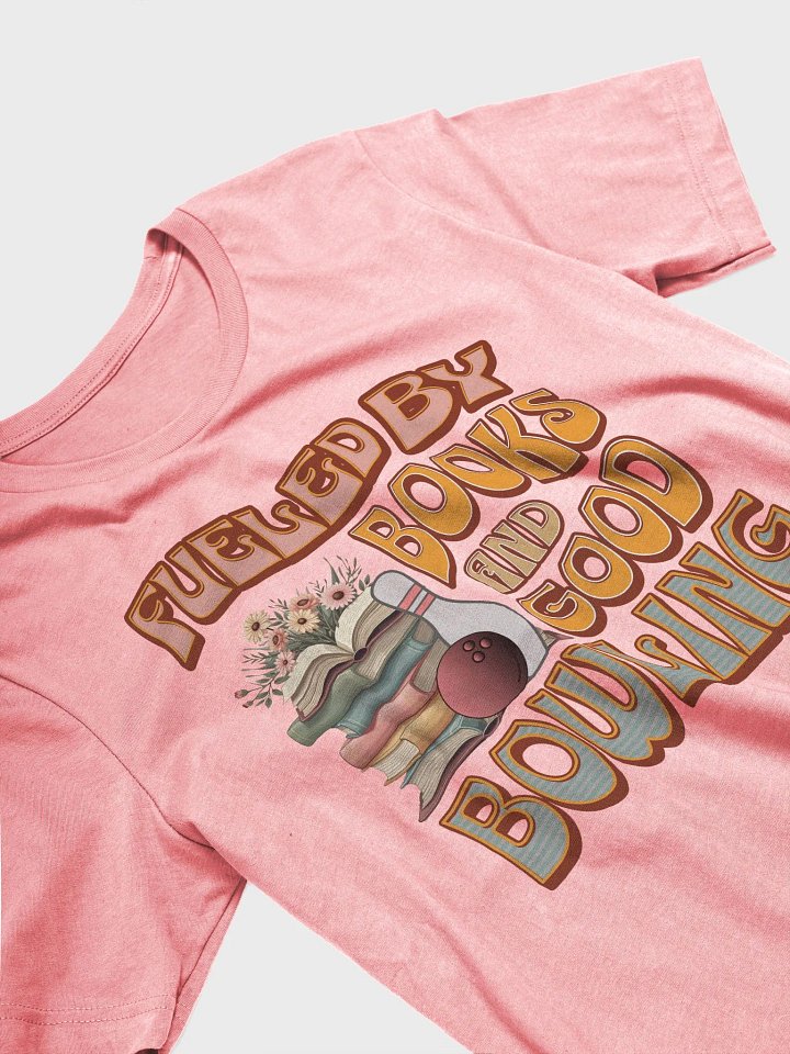 Fueled By Books And Good Bowling Bookworm Retro T-Shirt product image (2)
