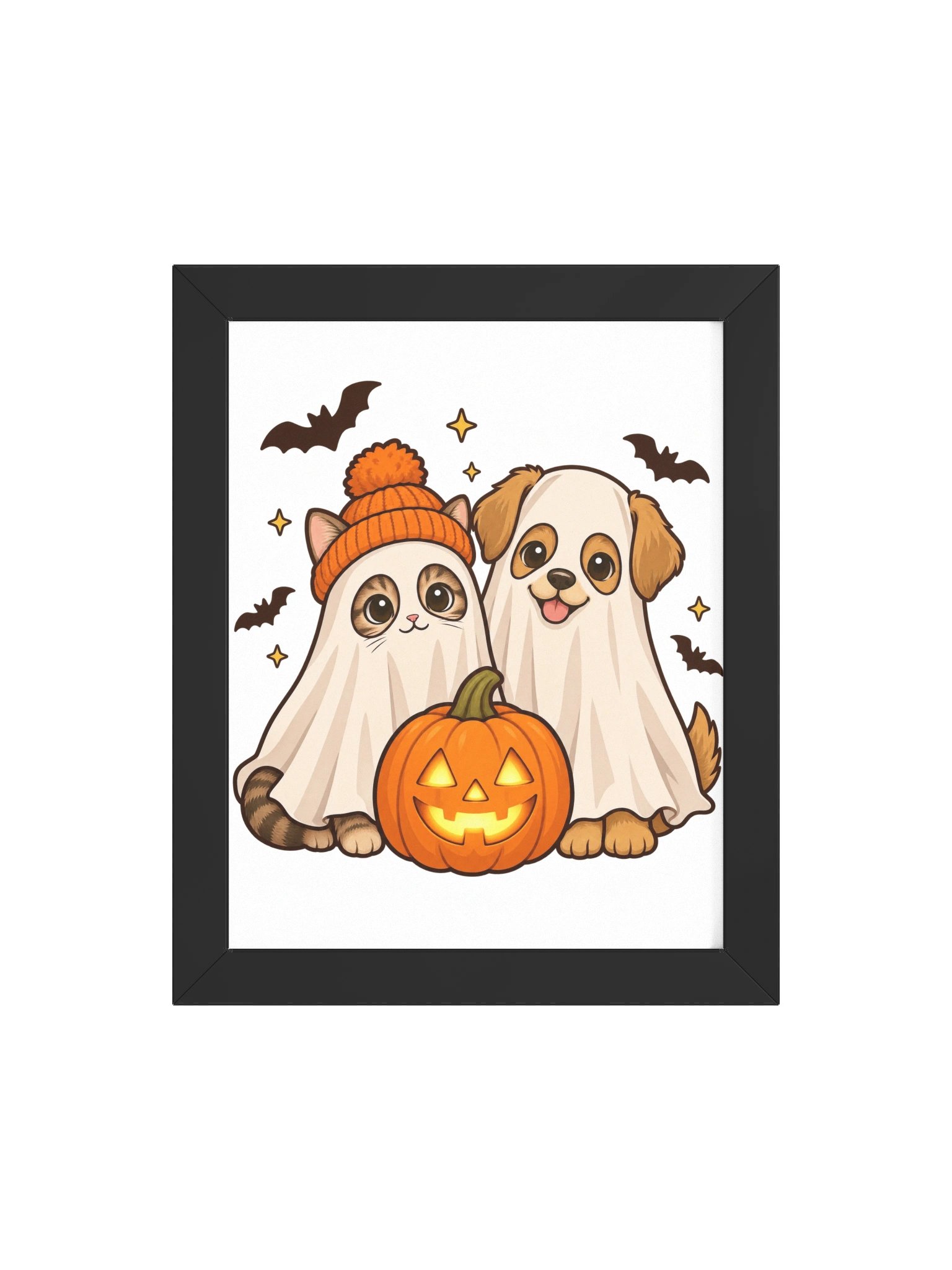 Ghostly Paws Halloween Framed Poster product image (19)