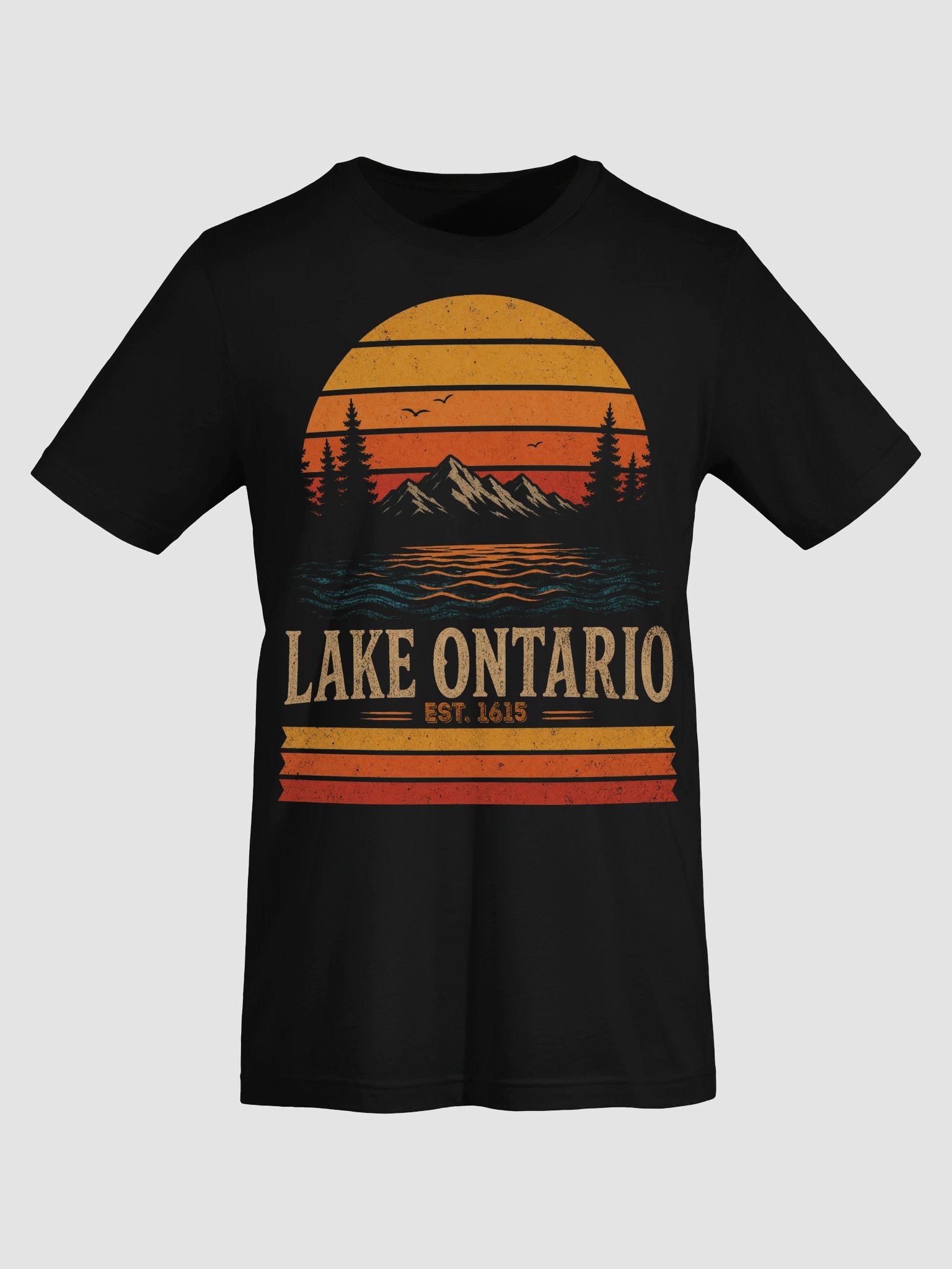 Lake Ontario Map Canada Vintage Lake Ontario Est 1615 Men Women product image (48)
