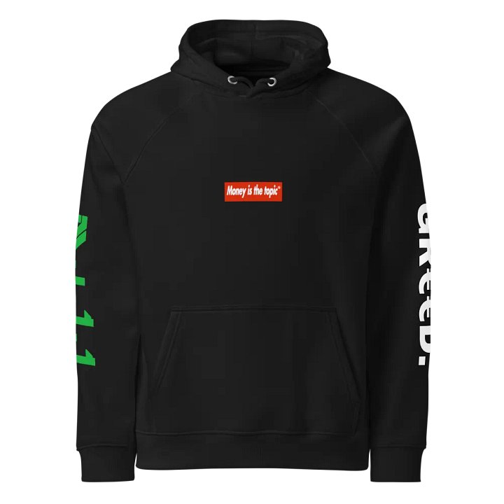 MONEY IS THE TOPIC™ BOXED LOGO HOODIE UNISEX 2.0 product image (1)