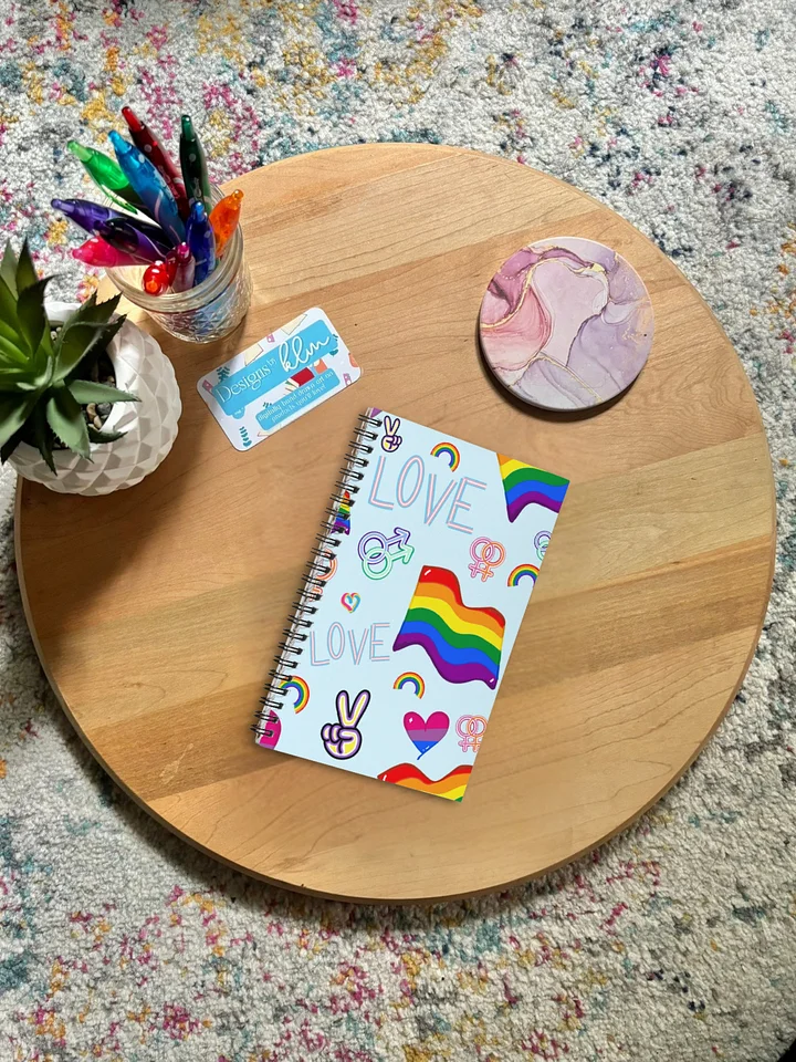 Celebrate Pride Pattern Spiral Journal product image (1)