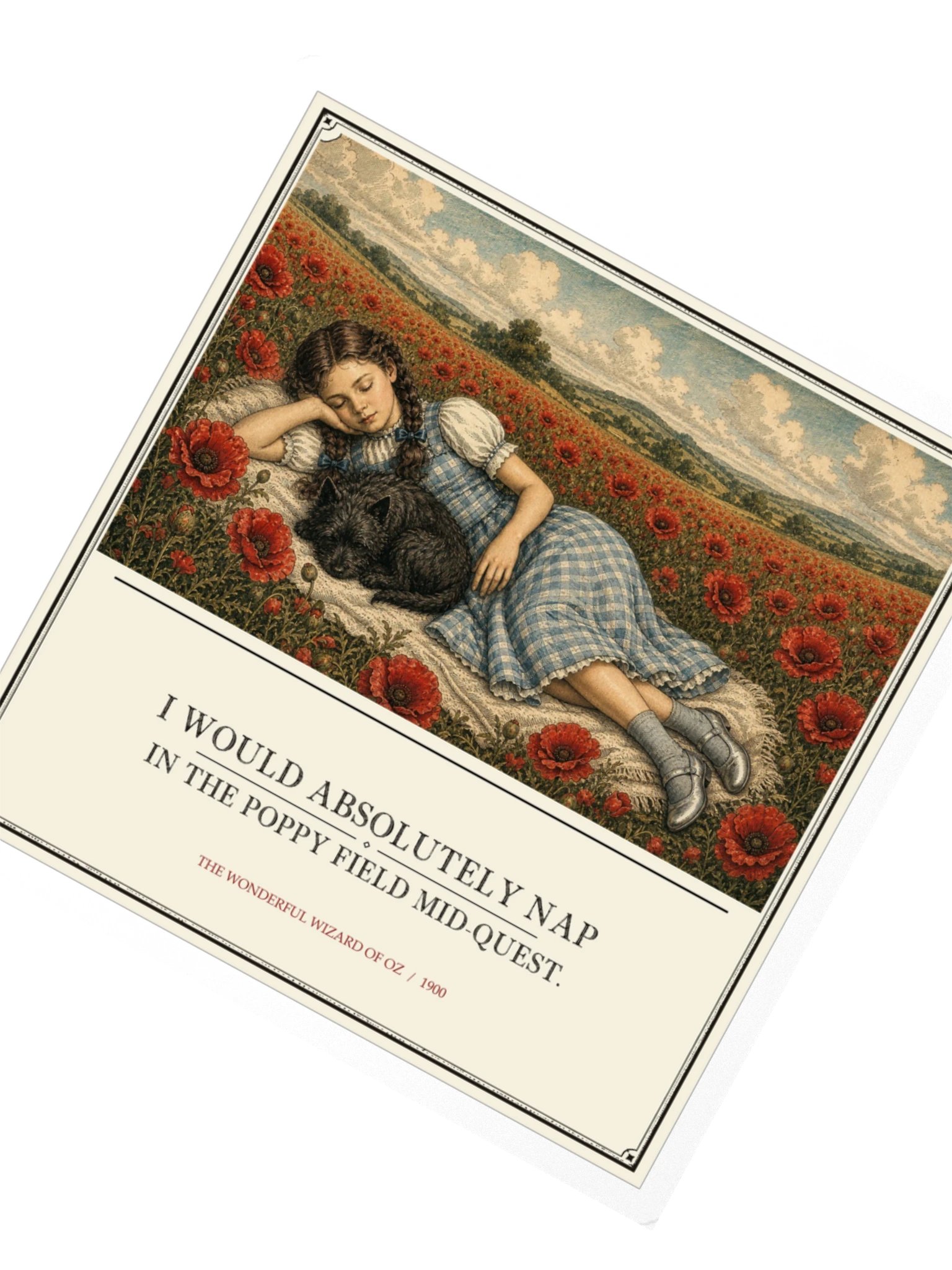 Would Absolutely Nap Poppy Field Mid Quest -- The Wonderful Wizard of Oz Sticker product image (2)