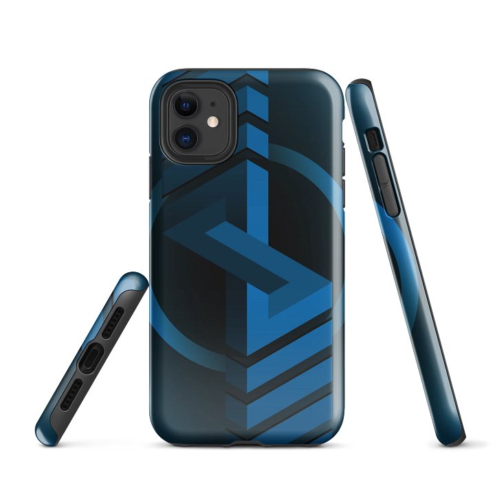 Blue Logo on Black iPhone Tough Case product image (1)