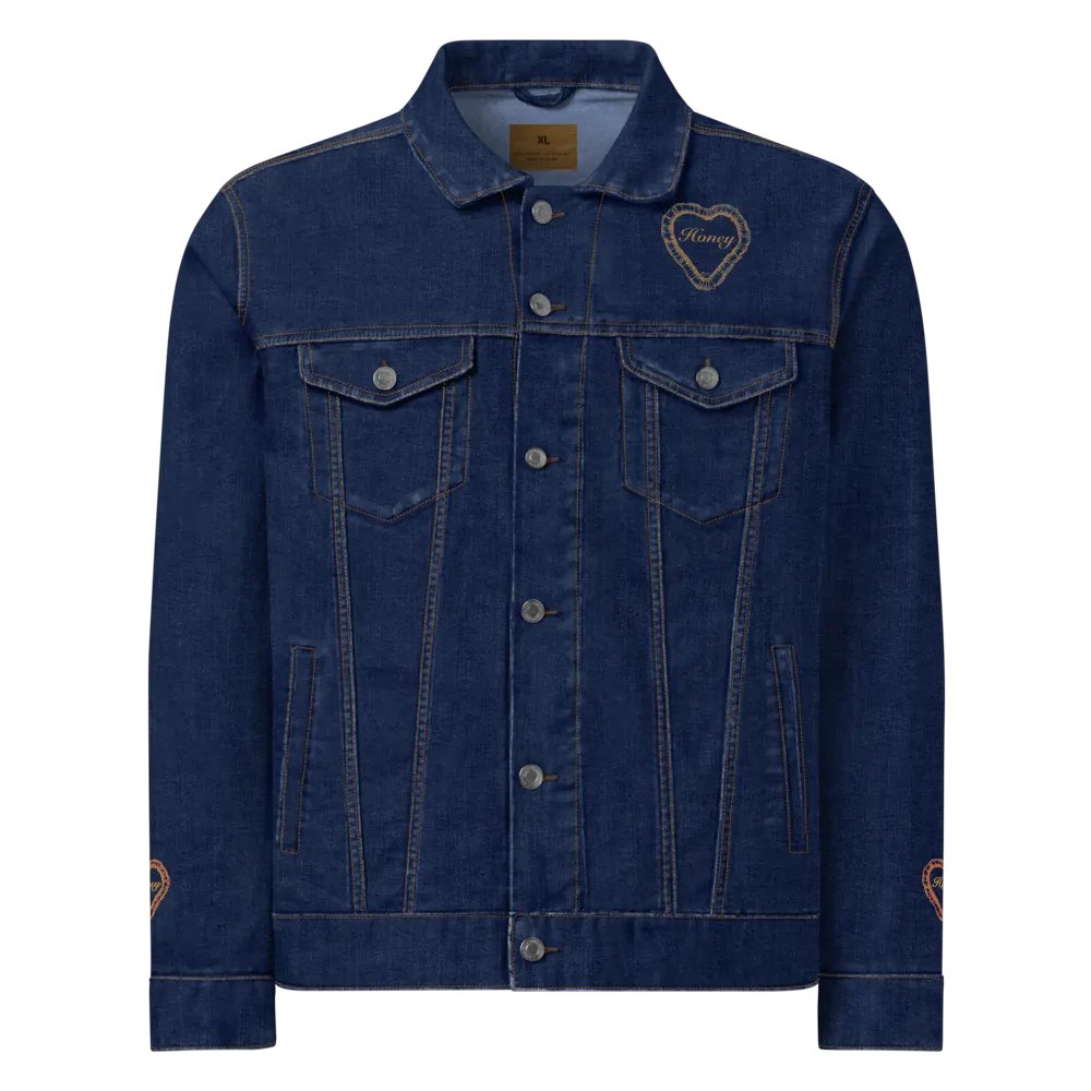Honey Love Denim Jacket gold embroidered product image (1)