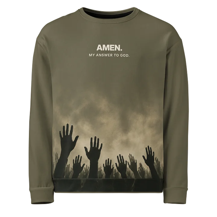 AMEN. My Answer To God | Premium Christian Sweatshirt | Minimal Worship Streetwear product image (1)