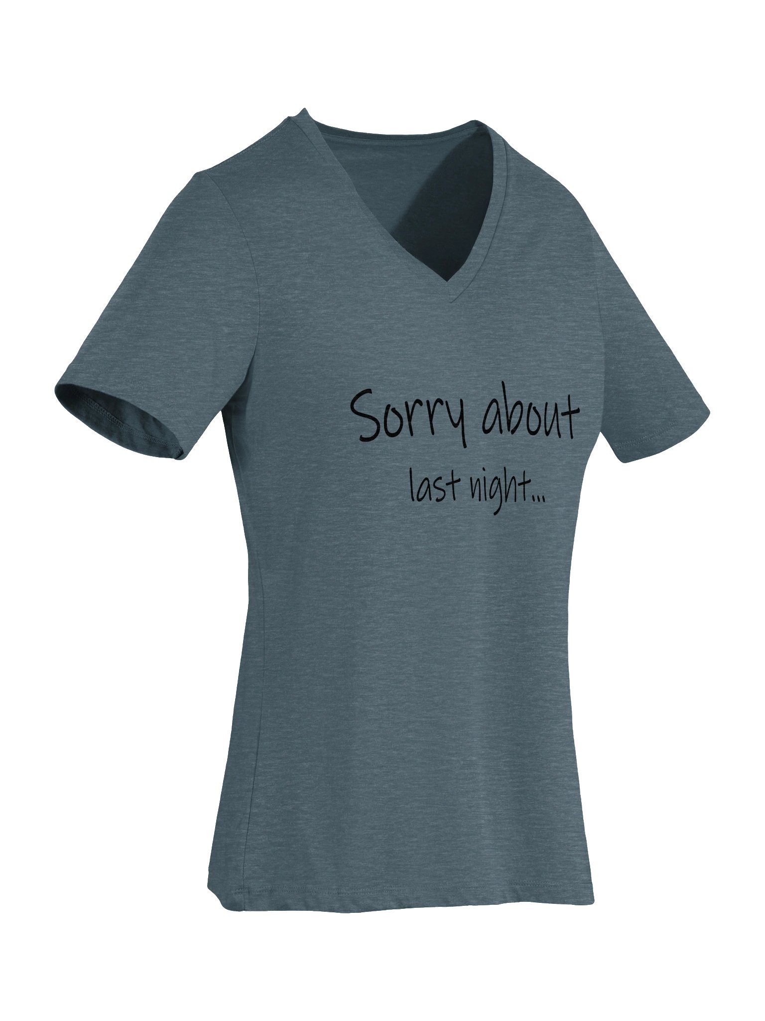 Sorry About Last Night Wms V Neck Tee product image (26)